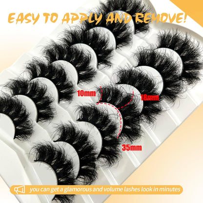 Dramatic Strip Lashes Mink 6D Long Big Faux Mink Wispy 18Mm/20Mm D Curl Eye Lashes Pack Thick 3D Volume False Eyelashes