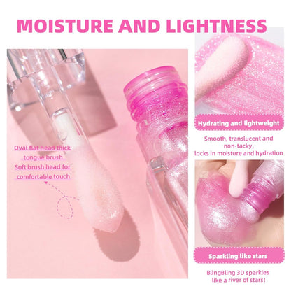 Magic Color Changing Lip Oil, Magic Lip Plumping Gloss, Moisturizing Lip Oil Tinted, Long Lasting Nourishing Lip Glow Oil Primer Lip Tint Cosmetics (2PC)