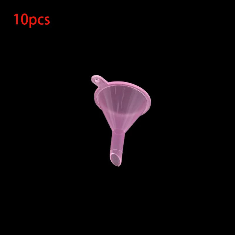 10PCS Mini Plastic Funnels for Perfume Diffuser Bottle Small Mouth Liquid Oil Funnels Laboratory Supplies Tools