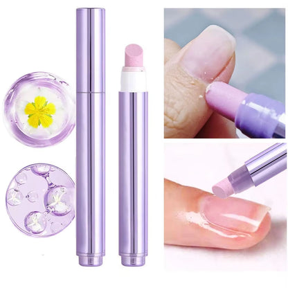 3-In-1 Cuticle Oil Pen Cuticle Pusher Nail Pen Dead Skin & Cuticle Remover Pen Nail Oil Pen with Ceramic Tip for Nails Care