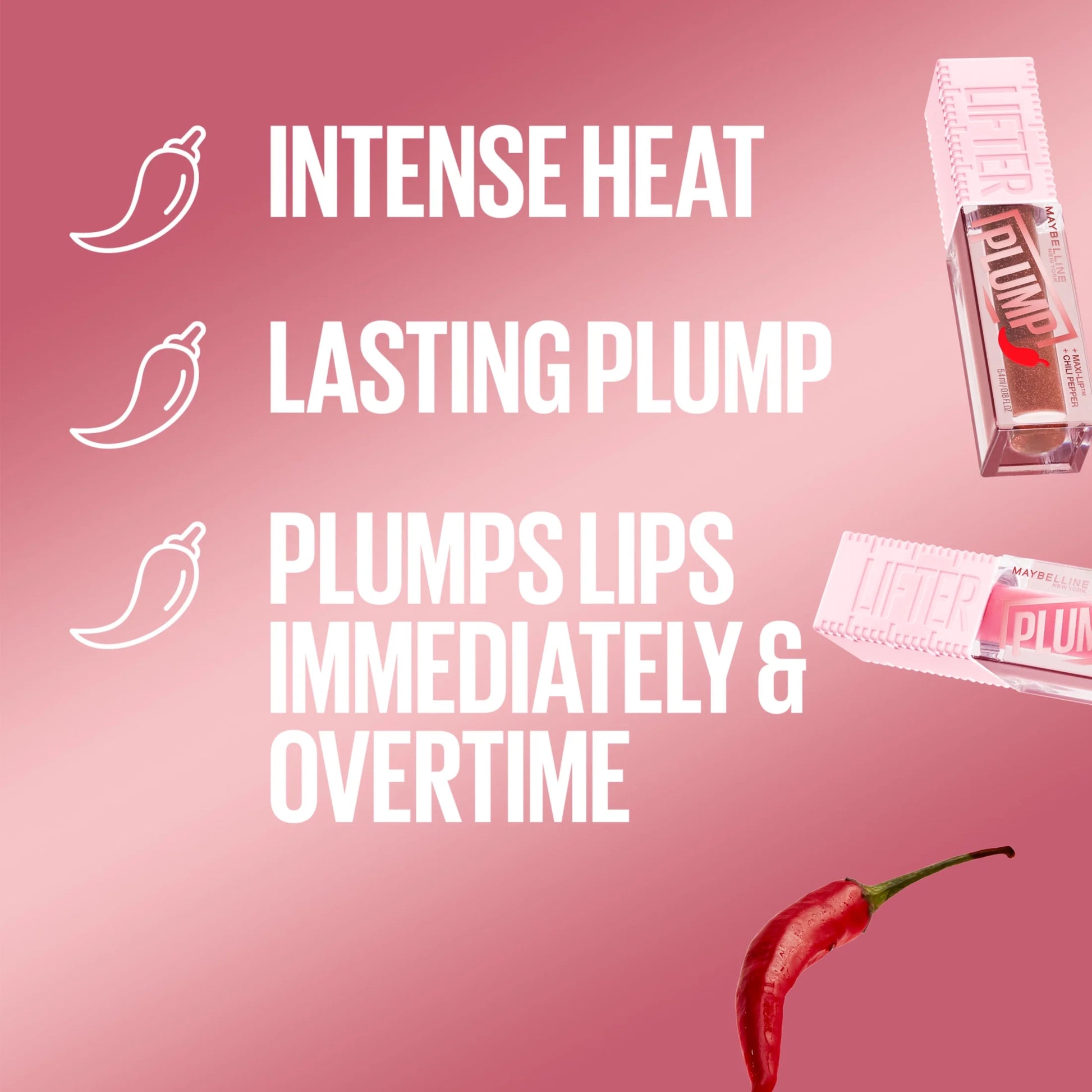 Lifter Plump Lasting Lip Plumping Gloss, Hot Honey