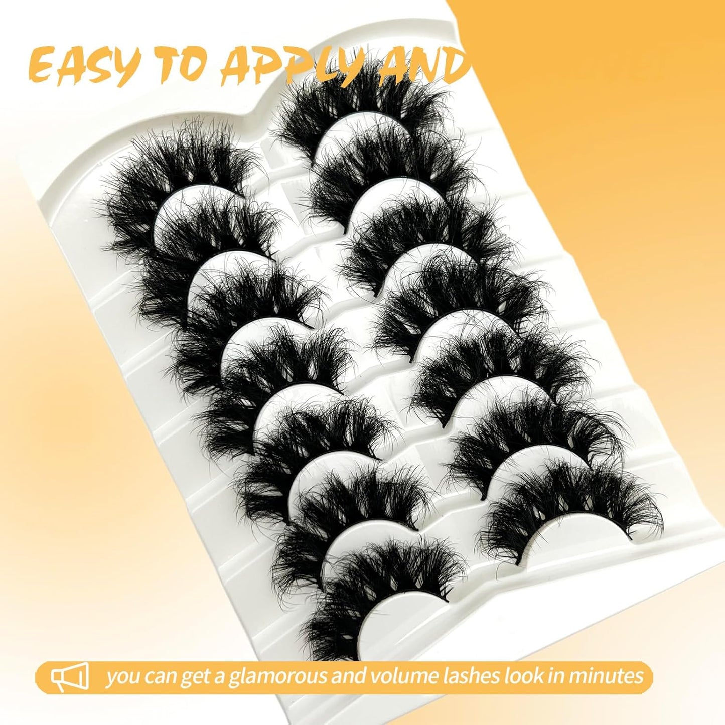 Dramatic Strip Lashes Mink 6D Long Big Faux Mink Wispy 18Mm/20Mm D Curl Eye Lashes Pack Thick 3D Volume False Eyelashes