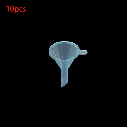 10PCS Mini Plastic Funnels for Perfume Diffuser Bottle Small Mouth Liquid Oil Funnels Laboratory Supplies Tools