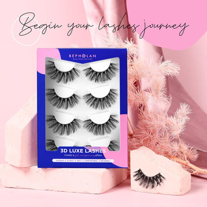 Russian Lashes - Fake Eyelashes, Faux Mink, Synthetic, Pair, Black