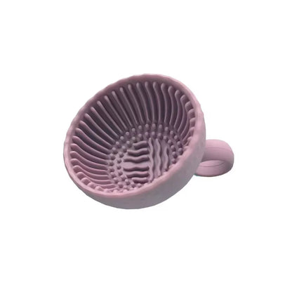 Makeup Brush Cleaner Folding Powder Puff Cleaning Bowl Cosmetic Eyeshadow Brush Clean Mat Cleaning Tool Silicone Scrubber Box