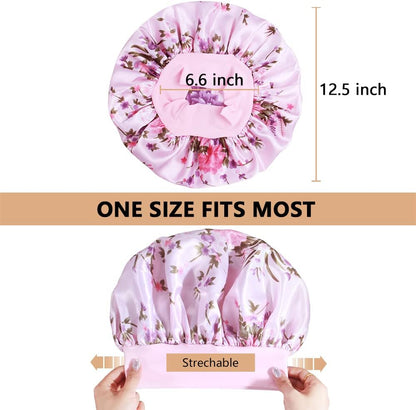 10PCS Satin Bonnets for Women Sleeping, Large Braids Bonnet Wide Band Hair Bonnets