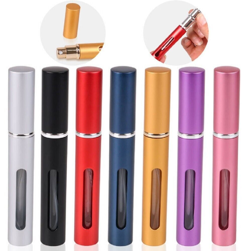 7 Pack 10Ml Perfume Atomizer Bottles Refillable Travel Spray Pump Set Leakproof