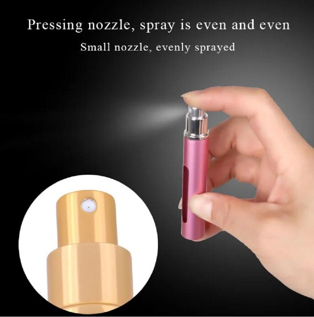 7 Pack 10Ml Perfume Atomizer Bottles Refillable Travel Spray Pump Set Leakproof