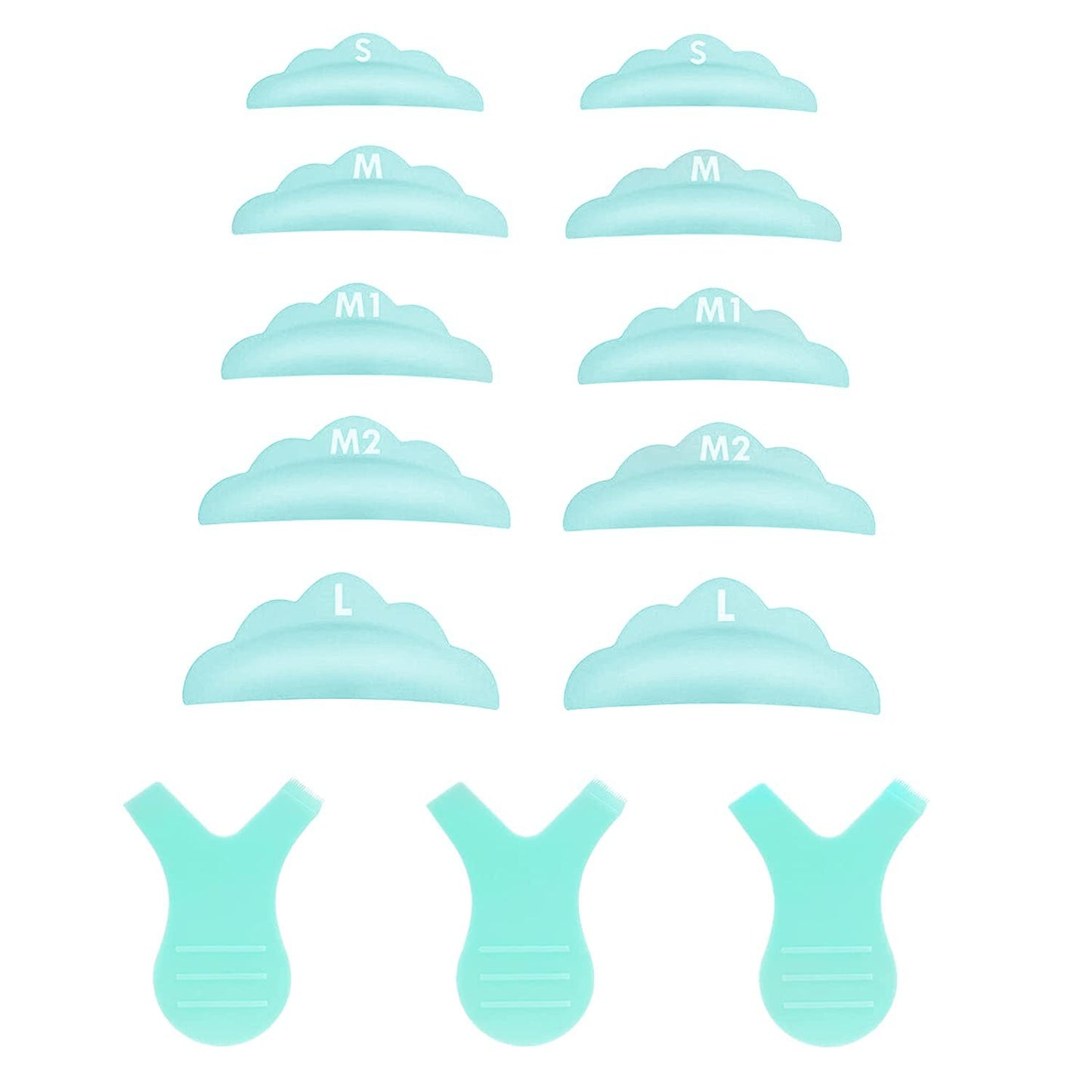 Eyelash Perm Silicone Pads - 23 Piece Reusable Lash Lift Shields for Different Length Eyelashes