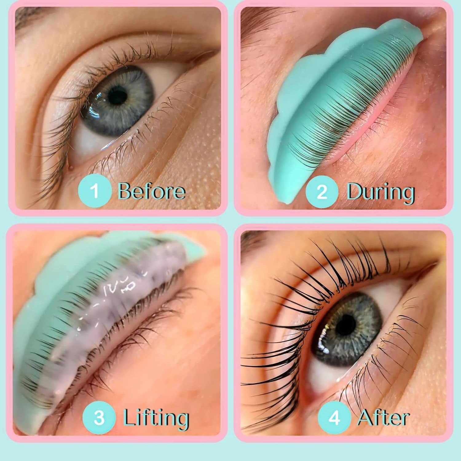 Eyelash Perm Silicone Pads - 23 Piece Reusable Lash Lift Shields for Different Length Eyelashes