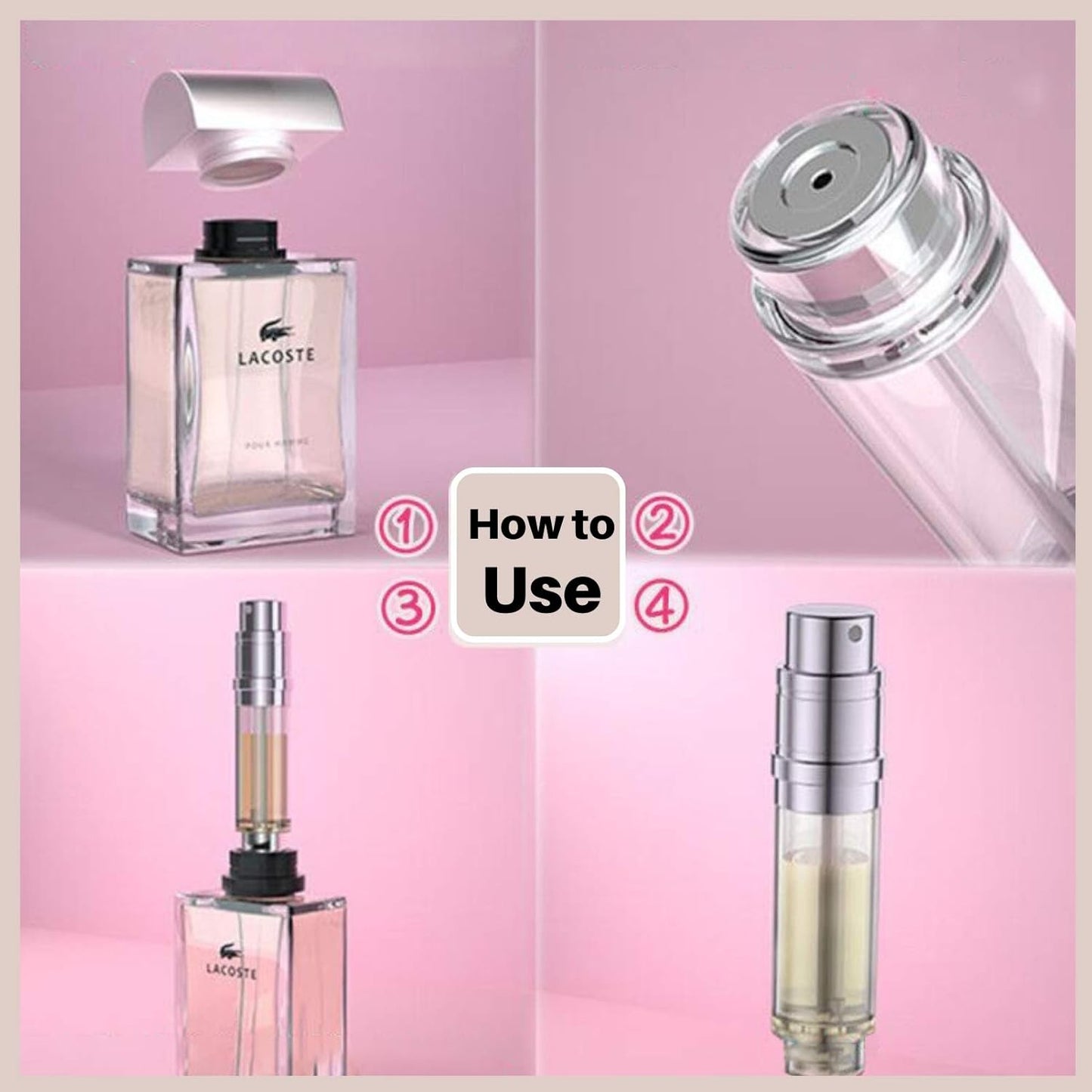 Portable Mini Refillable Perfume Atomizer Bottle Empty Pocket Size Cologne Sprayer for Travel
