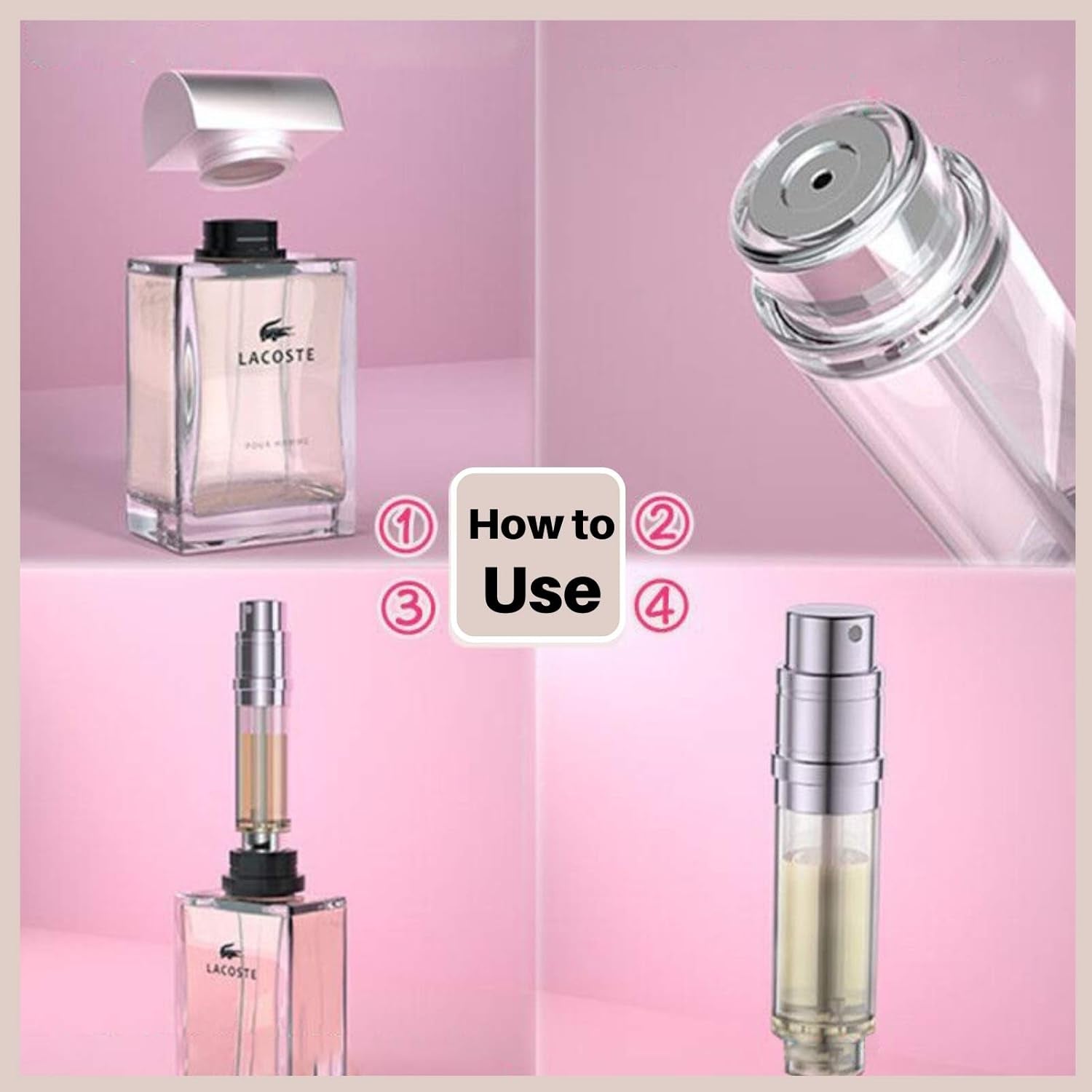 Portable Mini Refillable Perfume Atomizer Bottle Empty Pocket Size Cologne Sprayer for Travel