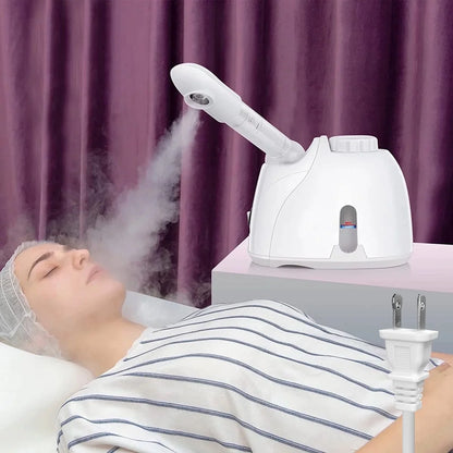 Portable Facial Steamer, Nano Ionic  with 180°Rotatable Sprayer, Warm/Cold Mist Portable Facial Steamer for Salon and SPA