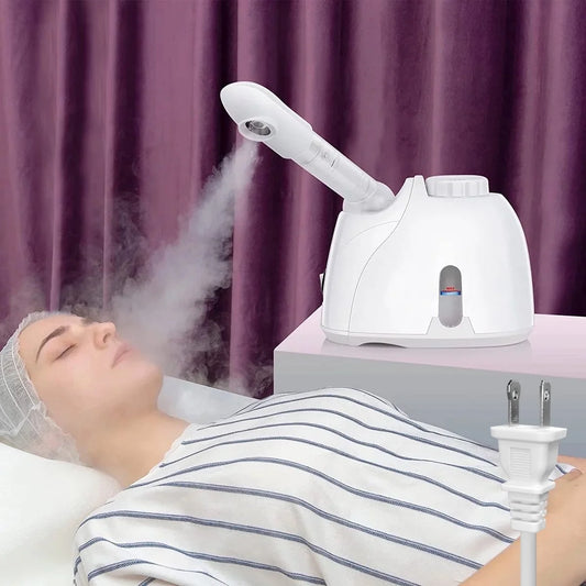 Portable Facial Steamer, Nano Ionic  with 180°Rotatable Sprayer, Warm/Cold Mist Portable Facial Steamer for Salon and SPA
