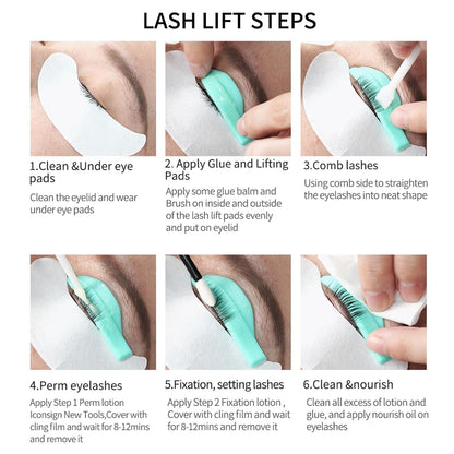 Lash Lift Kit - Eyelash Lift Lotion,  Brow Lamination and Lash Perm Solution for Curling Lashes to Get Supermodel Eyes, Long-Lasting and Easy to Use at Home Multipurpose Lash Perm Kit