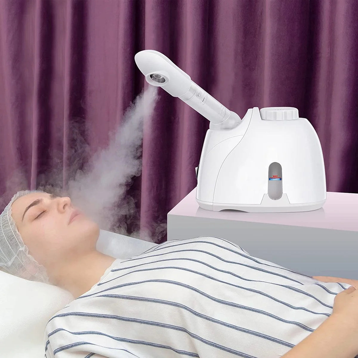 Portable Facial Steamer, Nano Ionic  with 180°Rotatable Sprayer, Warm/Cold Mist Portable Facial Steamer for Salon and SPA