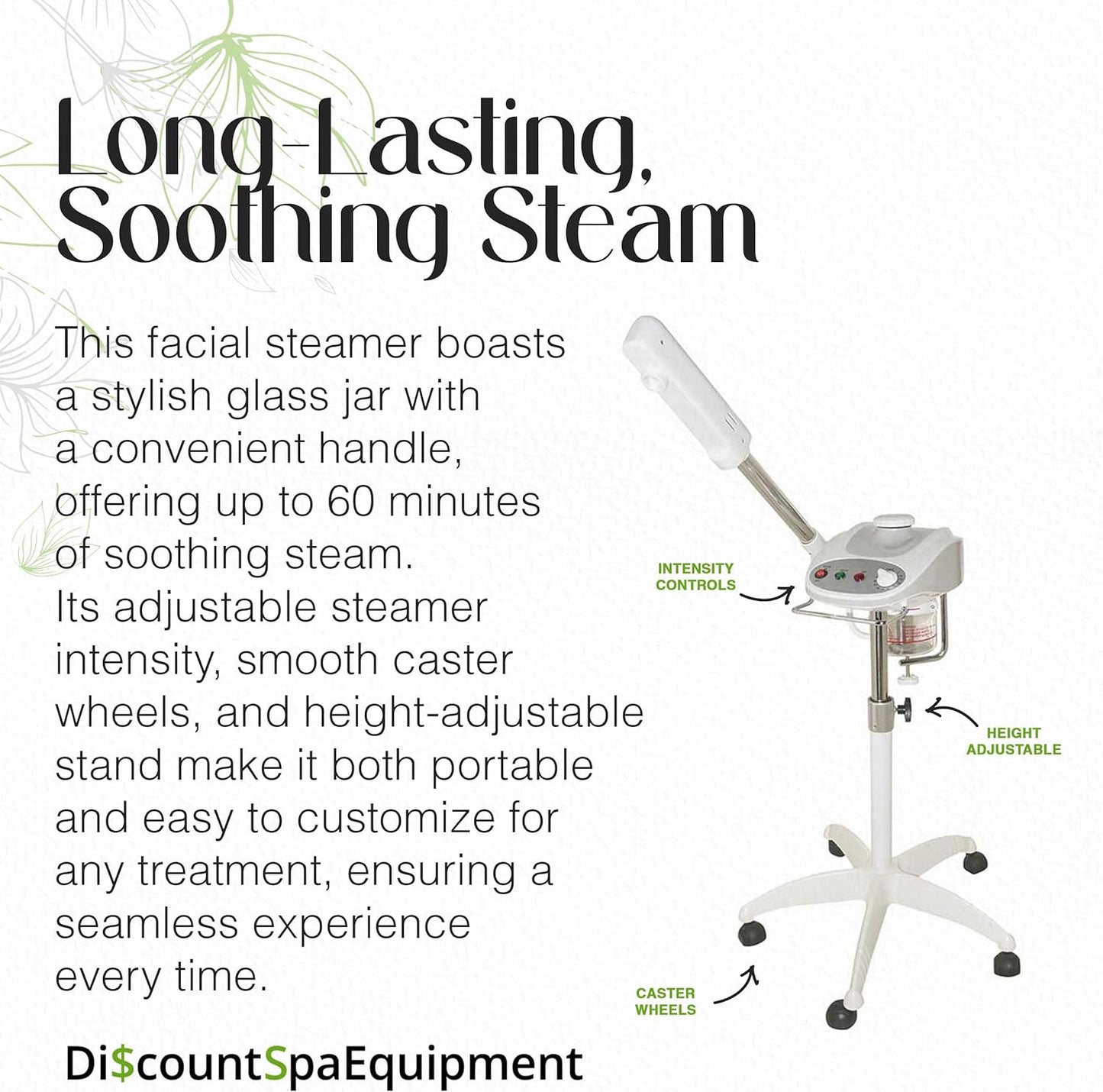- Basic Digital Ozone Facial Steamer, Facial Steamer for Esthetician, with Silent Timer, Digital Controls & Aromatherapy, Facial Steamer Professional Grade, with Stand, 20 Lbs