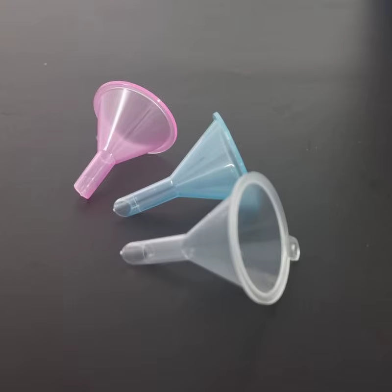 10PCS Mini Plastic Funnels for Perfume Diffuser Bottle Small Mouth Liquid Oil Funnels Laboratory Supplies Tools