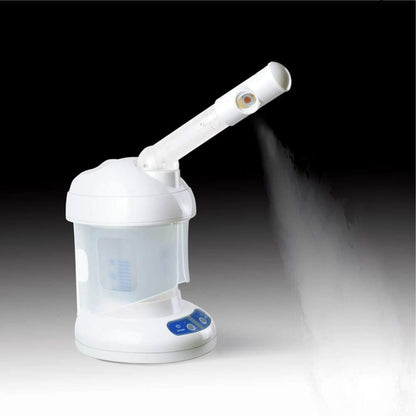 Professional Facial Steamer Ozone Mini Spa Face Steamer Design for Personal Care Use at Home or Salon, White (BB-09)