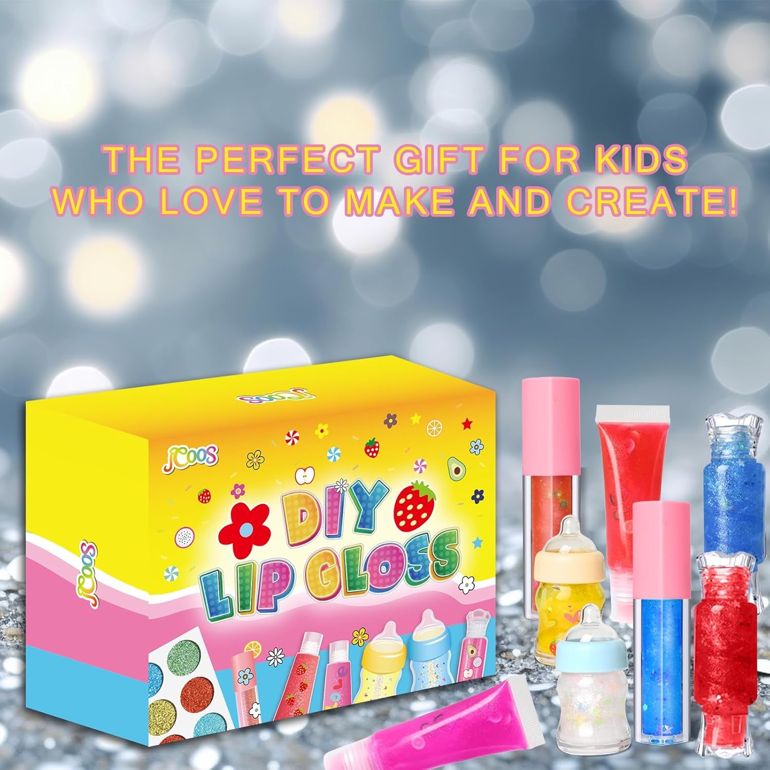 Lip Gloss Making Kit, 73PCS Fun Make Your Own Lip Gloss Kit Kids, Beginner, Lipgloss Sets for Girls, DIY Lipstick Set, Moisturizing Lip Oil Base, Gifts for Tween Girls, Teens, Daughters, Women