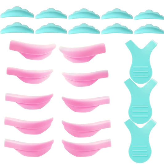 Eyelash Perm Silicone Pads - 23 Piece Reusable Lash Lift Shields for Different Length Eyelashes