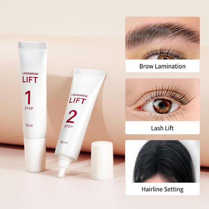 Lash Lift Kit - Eyelash Lift Lotion,  Brow Lamination and Lash Perm Solution for Curling Lashes to Get Supermodel Eyes, Long-Lasting and Easy to Use at Home Multipurpose Lash Perm Kit