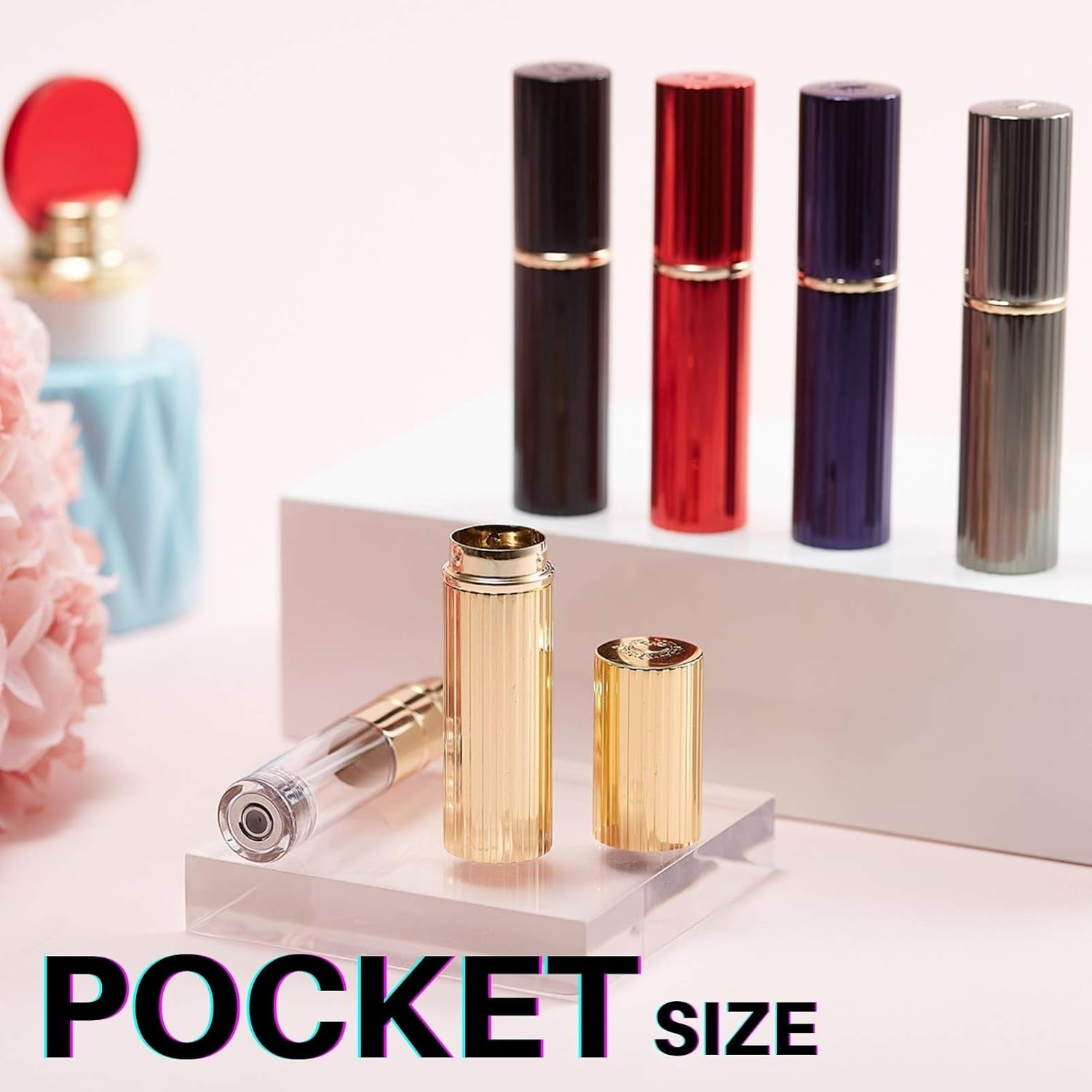 Portable Mini Refillable Perfume Atomizer Bottle Empty Pocket Size Cologne Sprayer for Travel